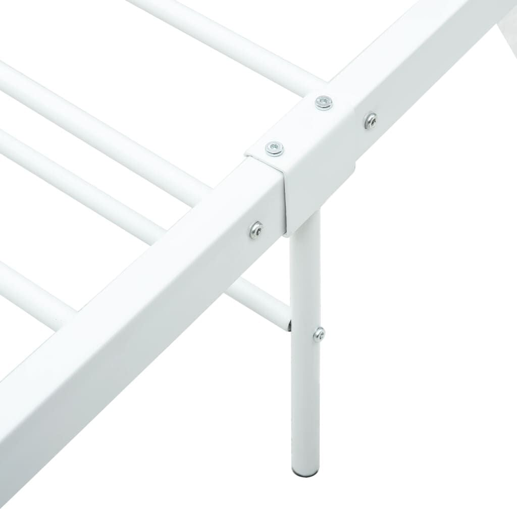 Bett Weiß Metall 90X200 Cm
