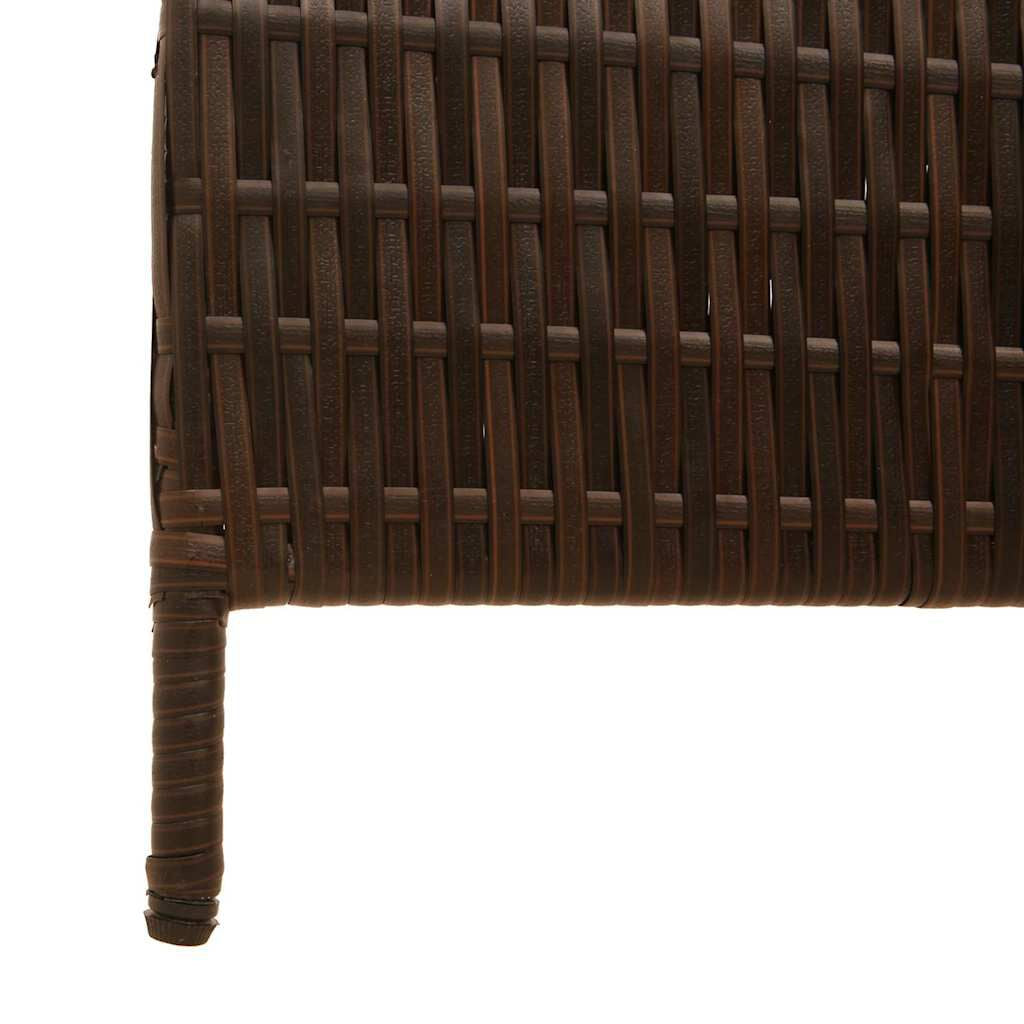 Raumteiler Braun 195 X 180 Cm Poly-Rattan
