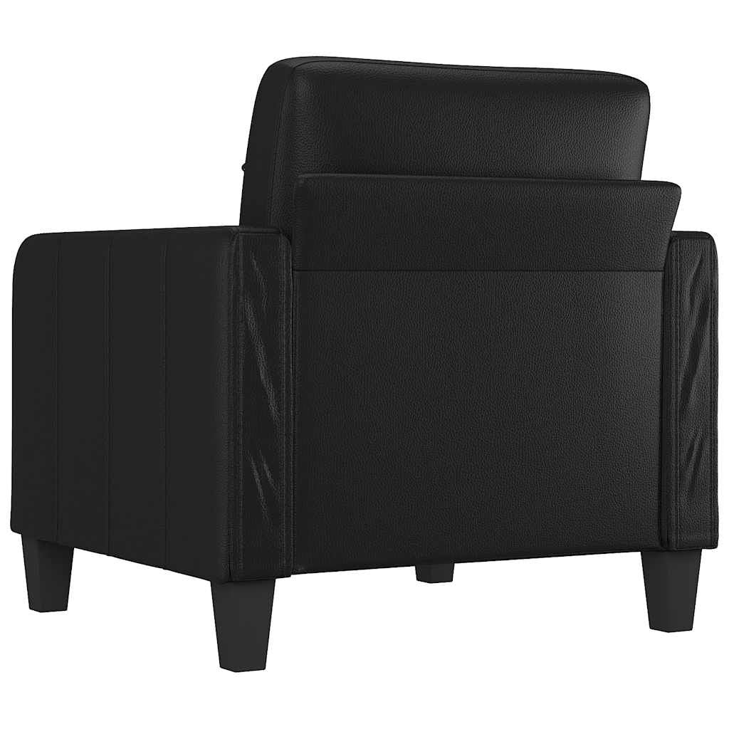 Sessel Schwarz 60 Cm Kunstleder