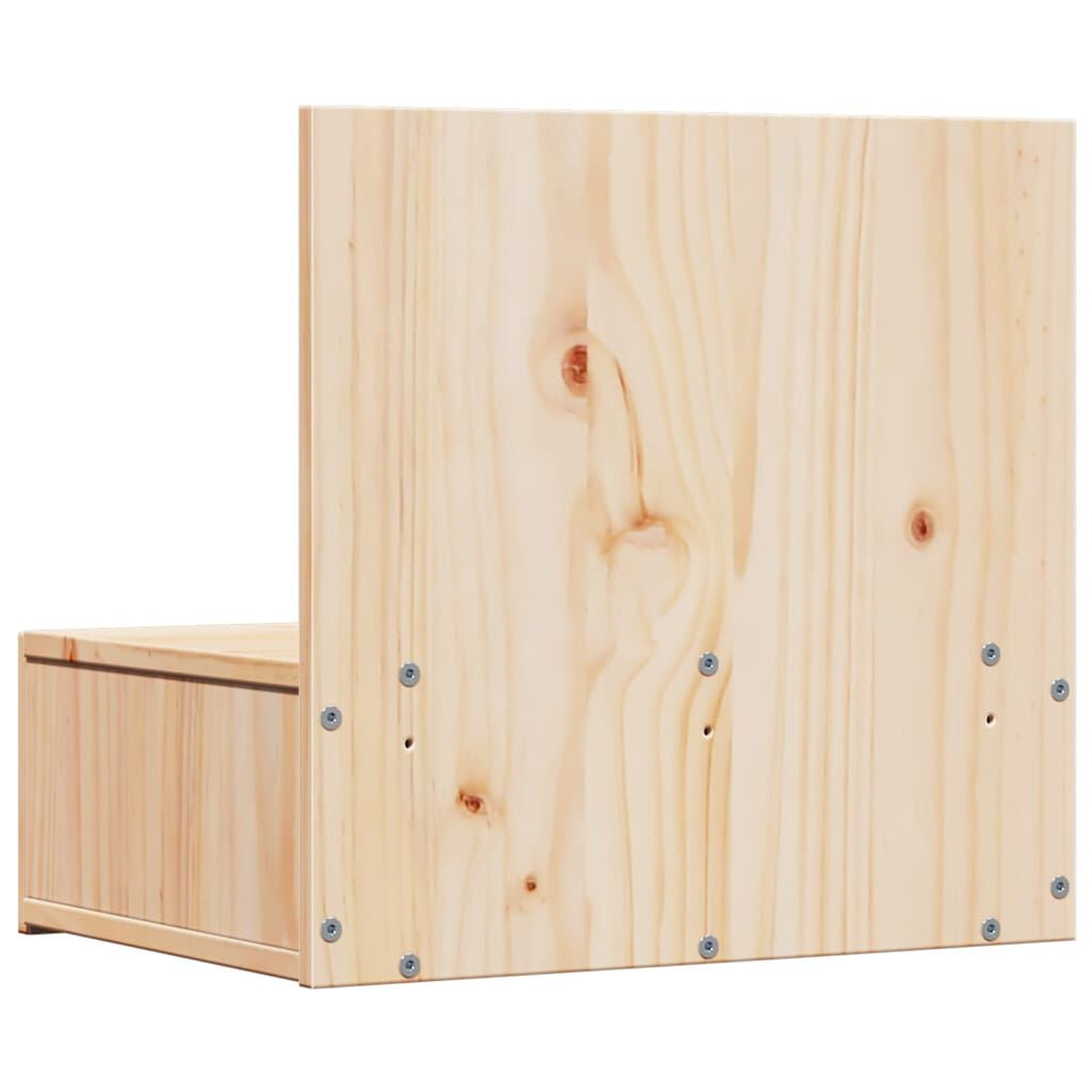Nachttisch Braun 42 X 32,5 X 40 Cm Massivholz Kiefer