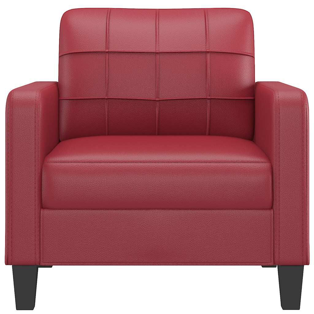 Sessel Weinrot 60 Cm Kunstleder