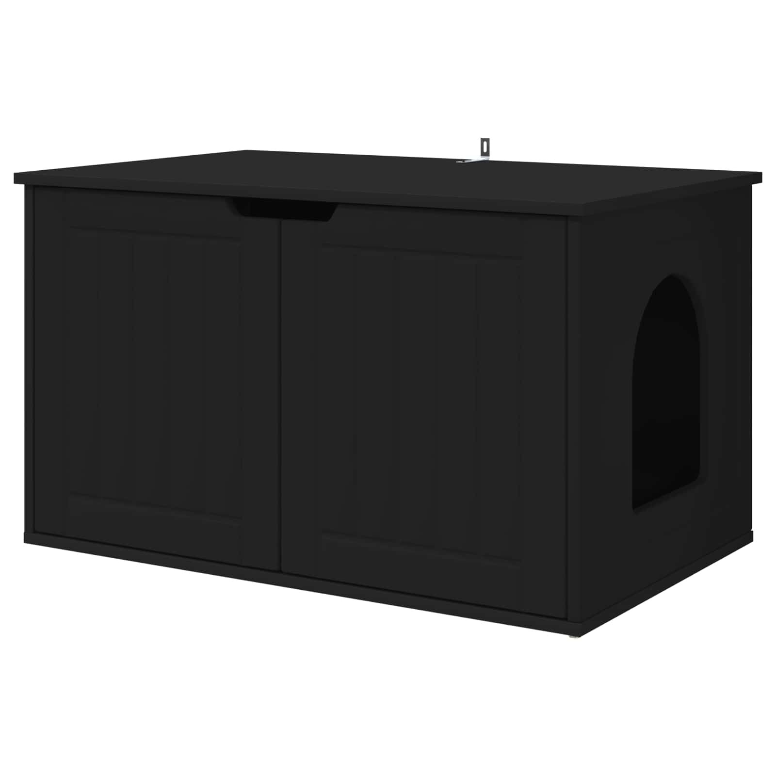 Katzenhaus Schwarz 85 X 55 X 50,5 Cm Holzwerkstoff
