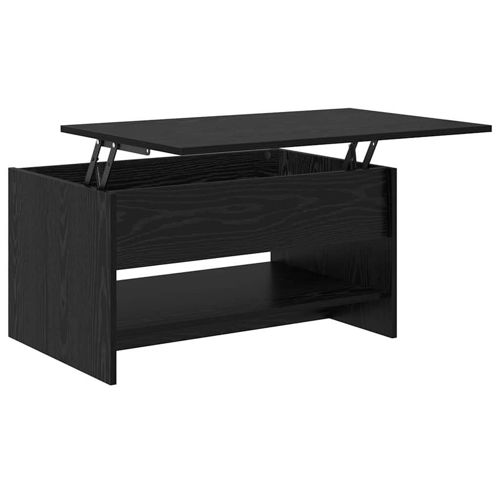Couchtisch Schwarz Eichen-Optik 80 X 50,5 X 41,5 Cm