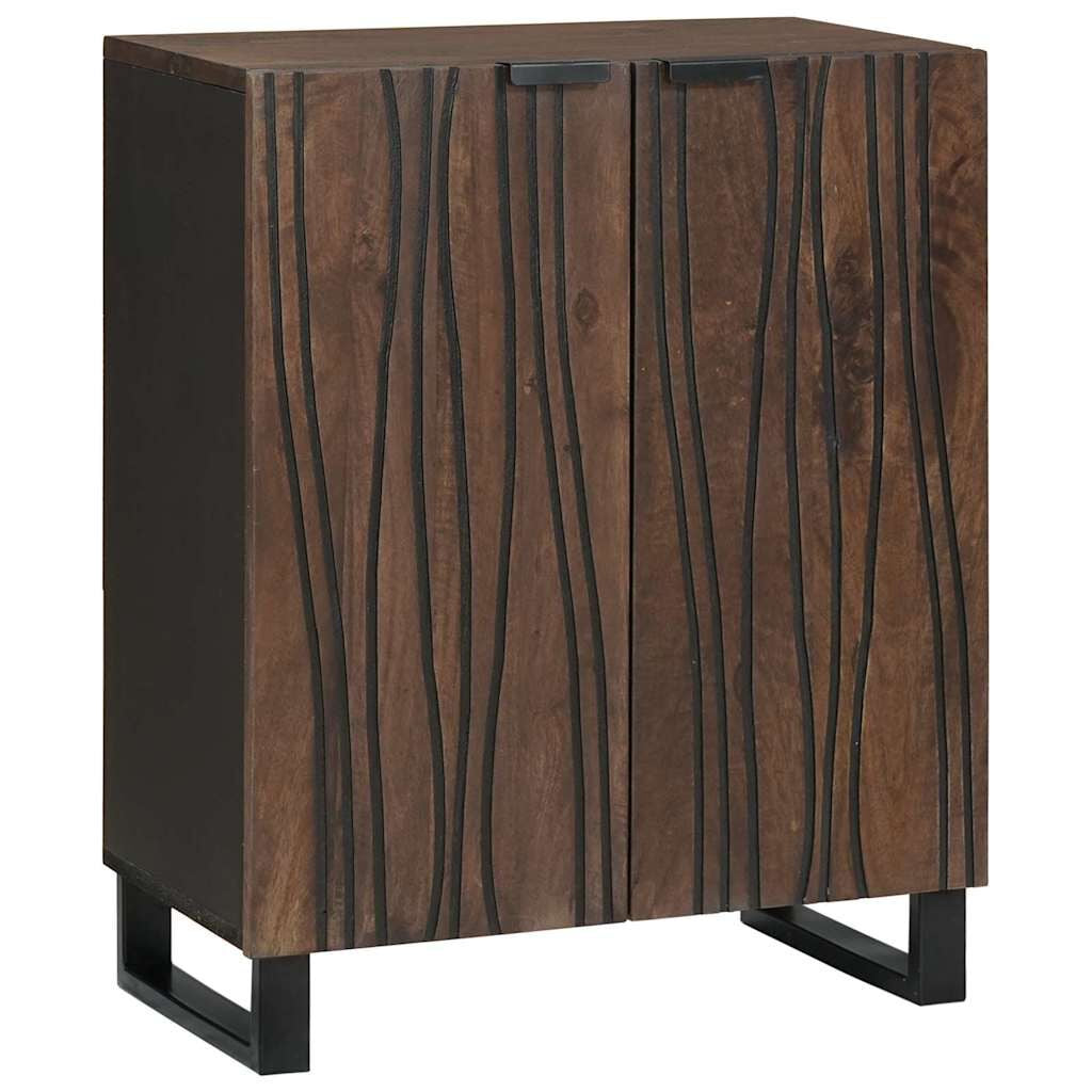 Sideboard Walnuss 60 X 33,5 X 75 Cm Massivholz Mango