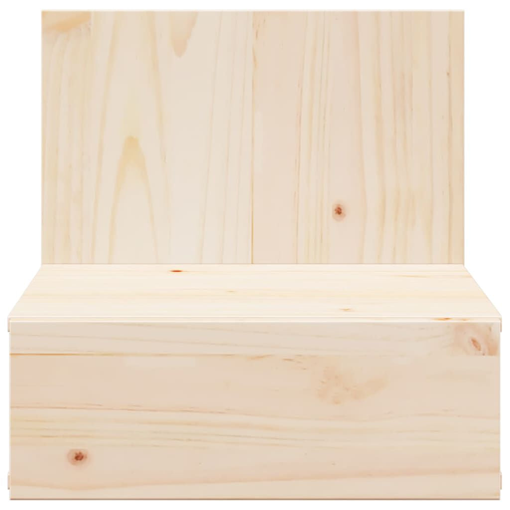 Nachttisch Braun 42 X 32,5 X 40 Cm Massivholz Kiefer
