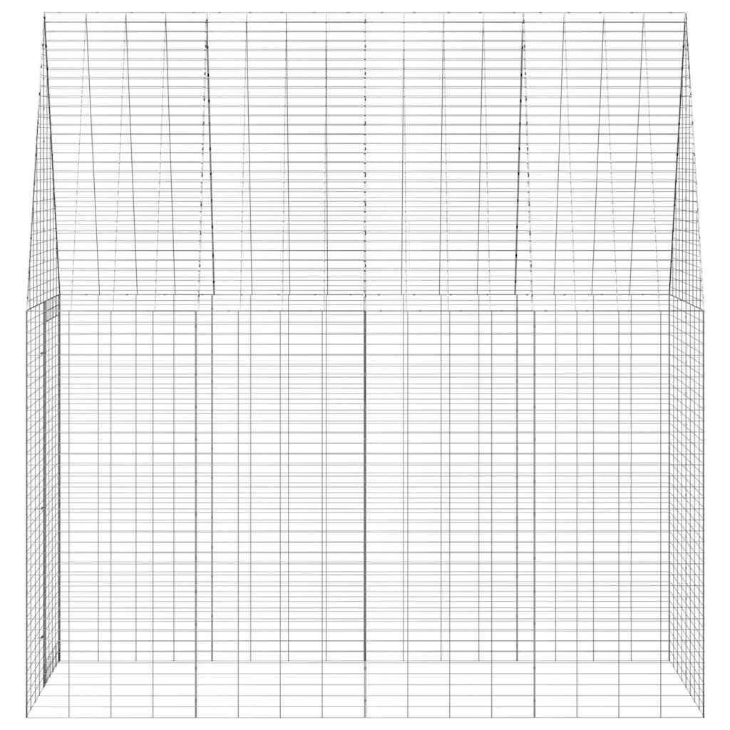 Hasenkäfig Silber 400 X 100 X 210 Cm Verzinkter Stahl