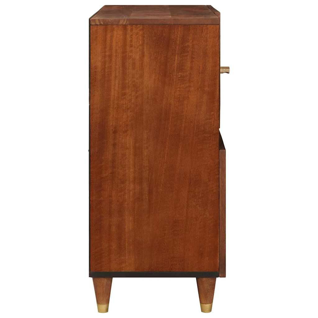 Sideboard Braun 80 X 33,5 X 75 Cm Massivholz Mango