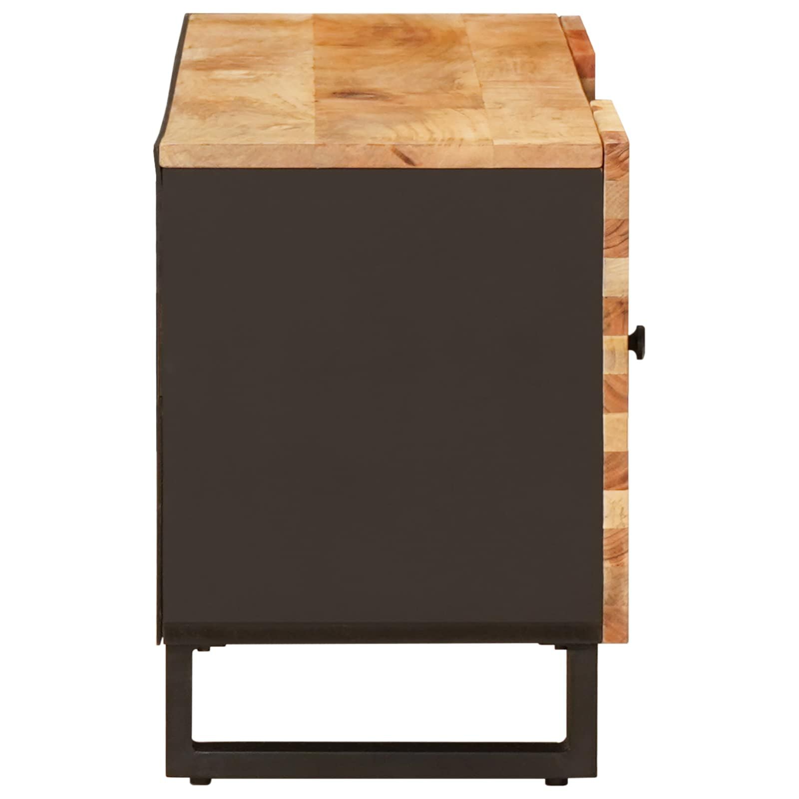 Tv-Schränk Mit Speicher Braun 105 X 33 X 46 Cm Massivholz Mango