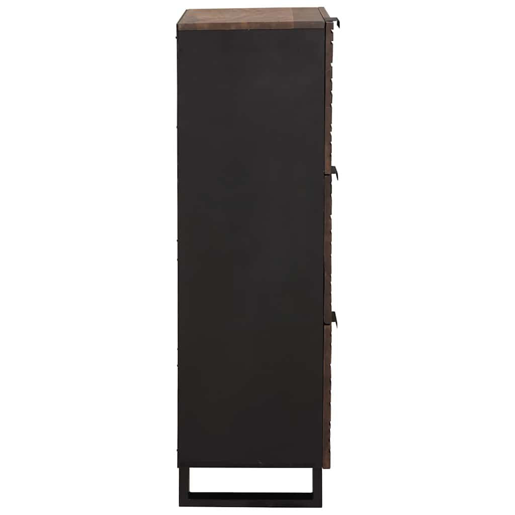 Hochboard Braun 40 X 33 X 110 Cm Massives Mangoholz