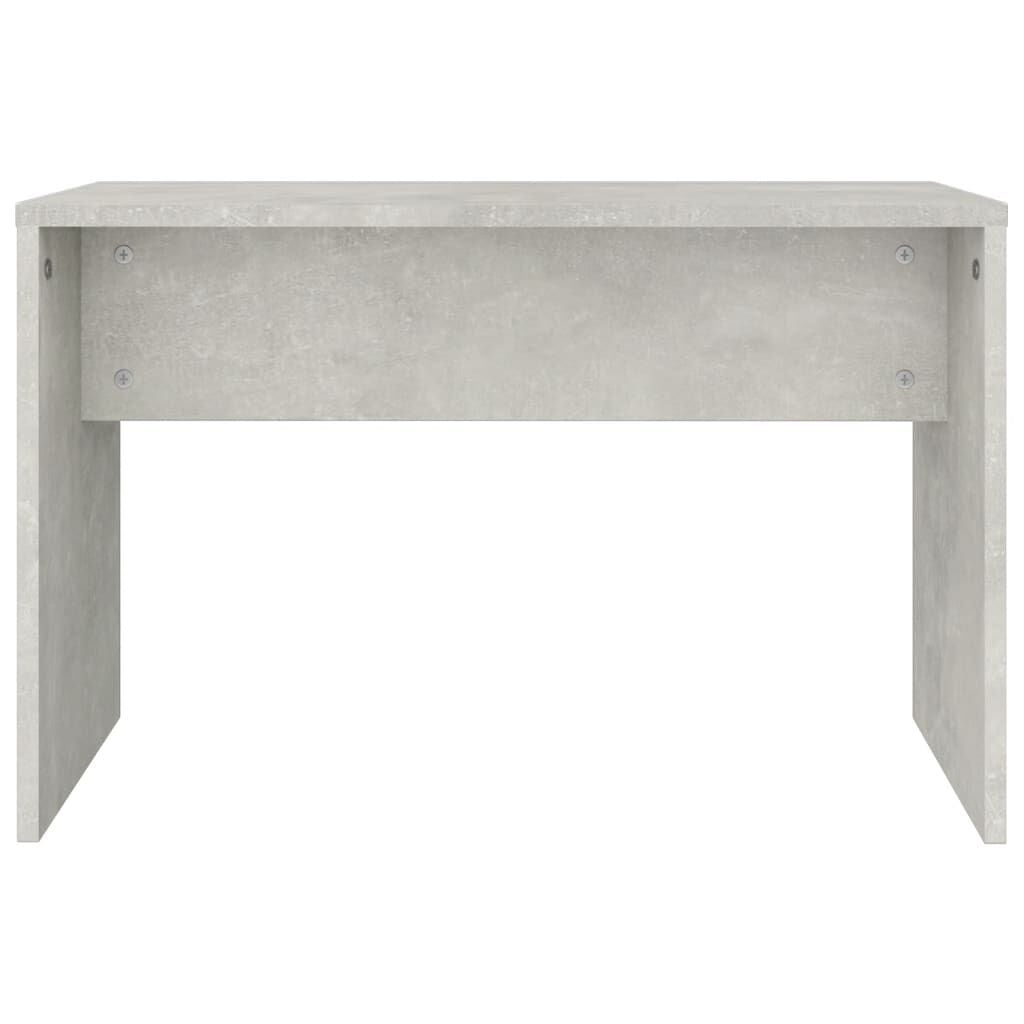 Schminktisch-Set Betongrau 74,5X40X141 Cm