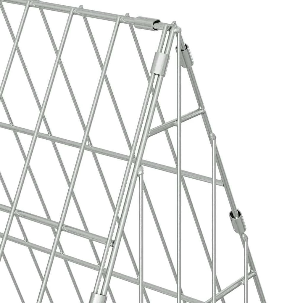 Hasenkäfig Silber 650 X 55 X 55 Cm Verzinkter Stahl