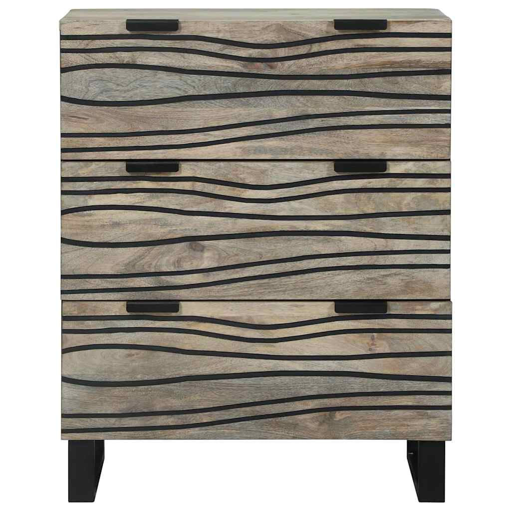 Sideboard Weiß 60 X 33.5 X 75 Cm Massivholz Mango