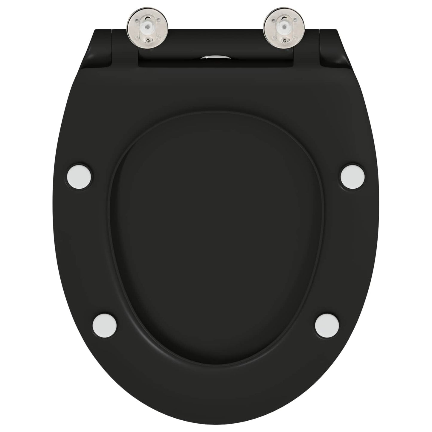 Toilettensitz Schwarz 47 X 37,5 X 3,8 Cm Duroplast