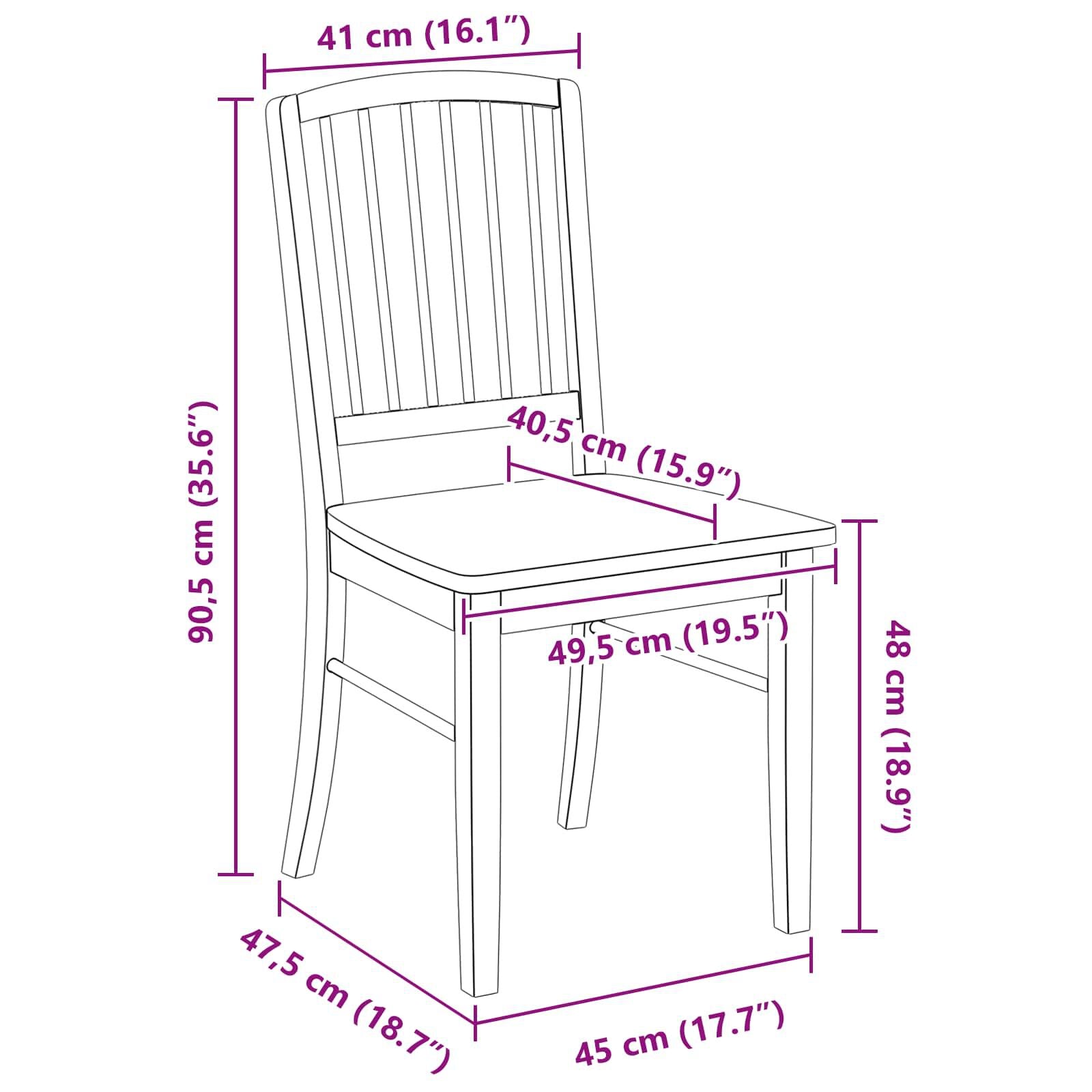 Esszimmerstühle 2 Pcs Weiß 50 X 52,5 X 91 Cm Massives Gummiholz