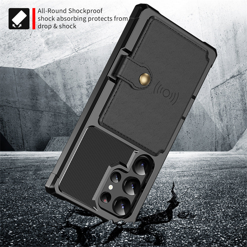 Card-Inserting Car Protective Cover for S23 Phone Case Drop-Resistant