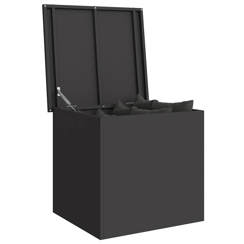 Außenlagerbox Schwarz 55 X 50,5 X 50 Cm Stahl