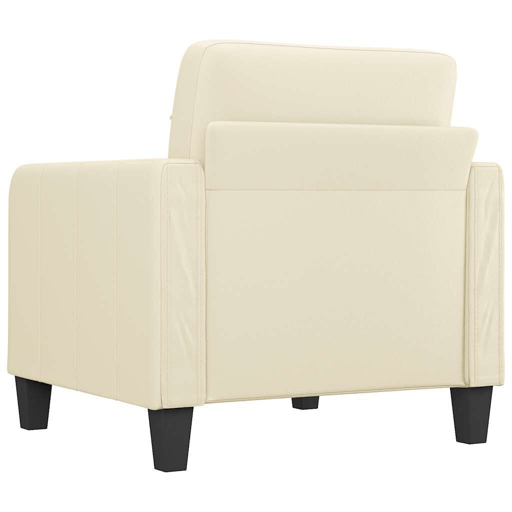 Sessel Creme 60 Cm Kunstleder
