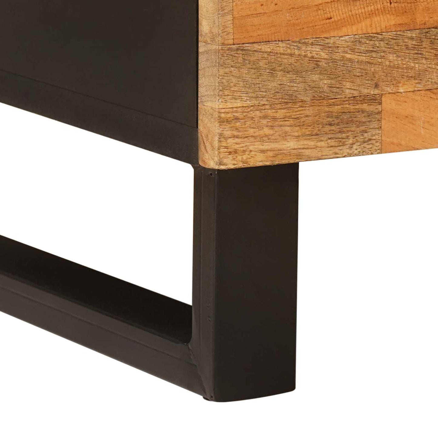 Tv-Schränk Mit Regal Braun 105 X 33 X 46 Cm Massivholz Mango