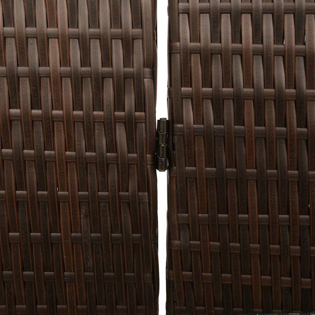 Raumteiler Braun 195 X 180 Cm Poly-Rattan