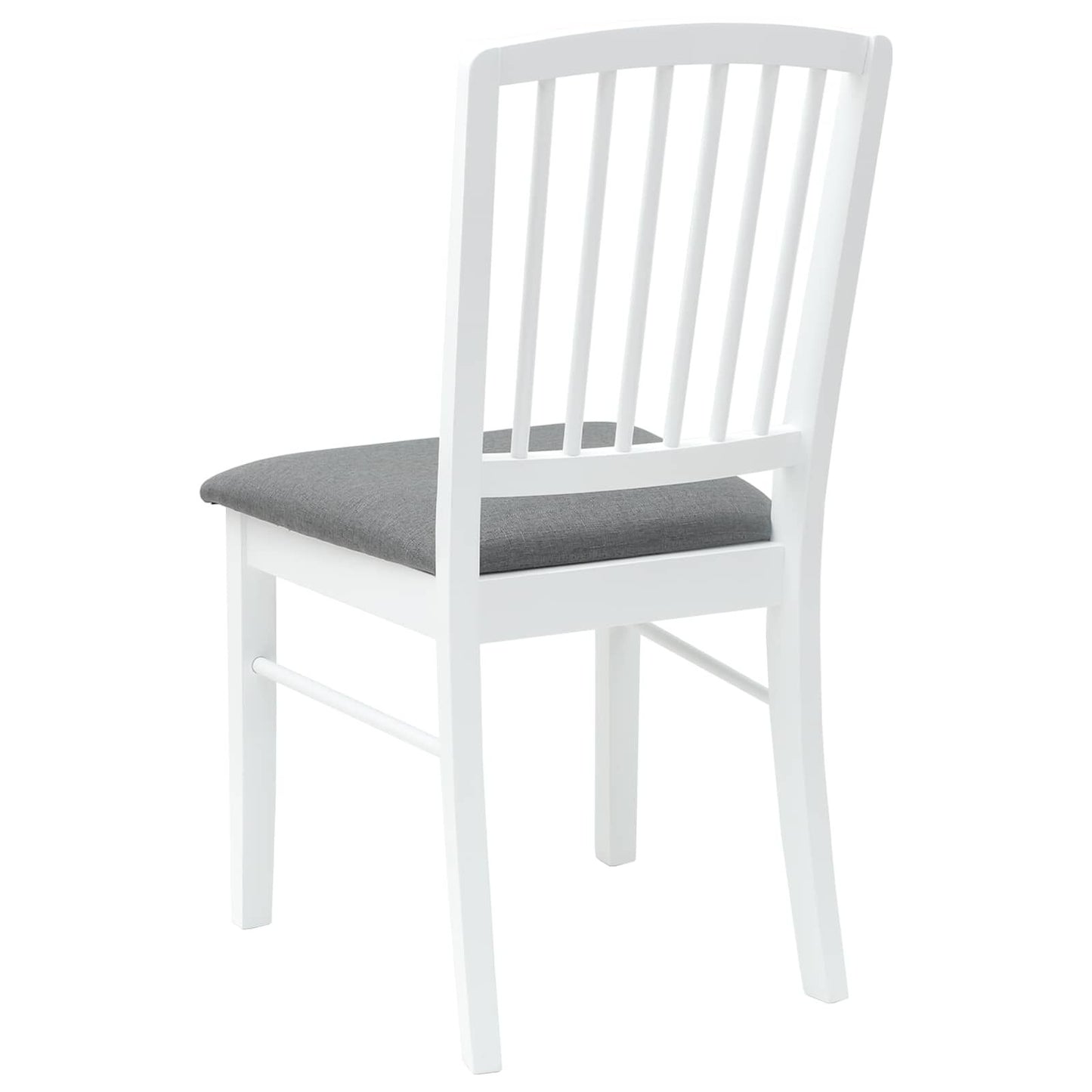 Esszimmerstühle 2 Pcs Weiß 50 X 52,5 X 91 Cm Massives Gummiholz