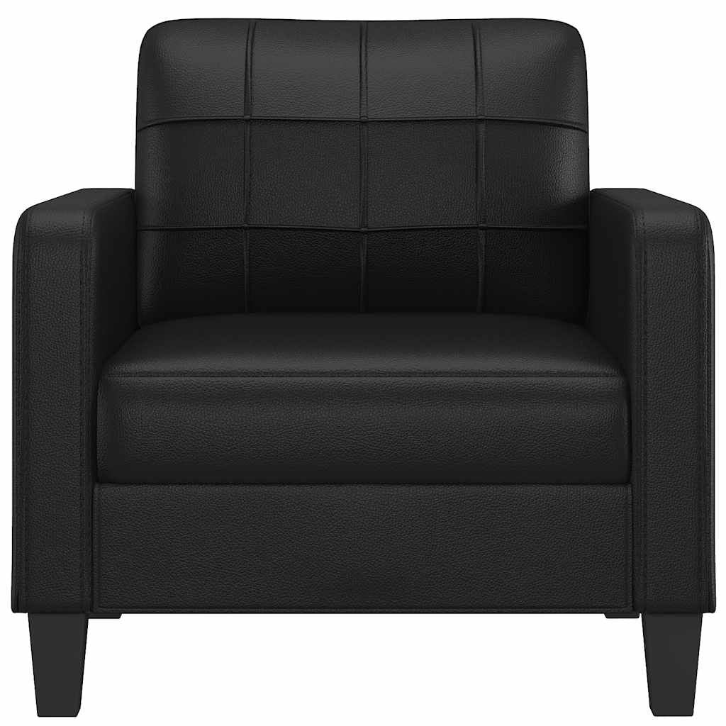 Sessel Schwarz 60 Cm Kunstleder