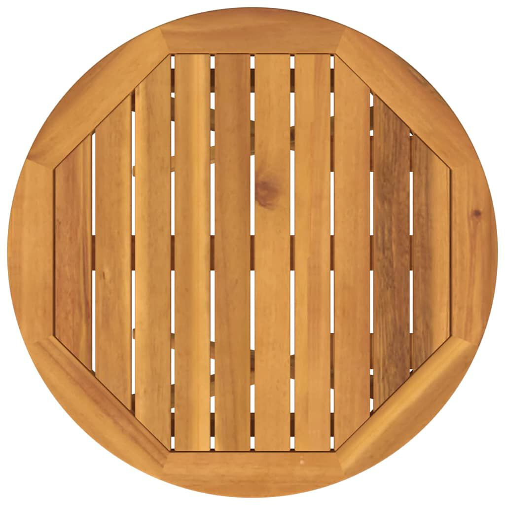 Garten Bistro Set 3 Pcs Braun Massivholz Akazie
