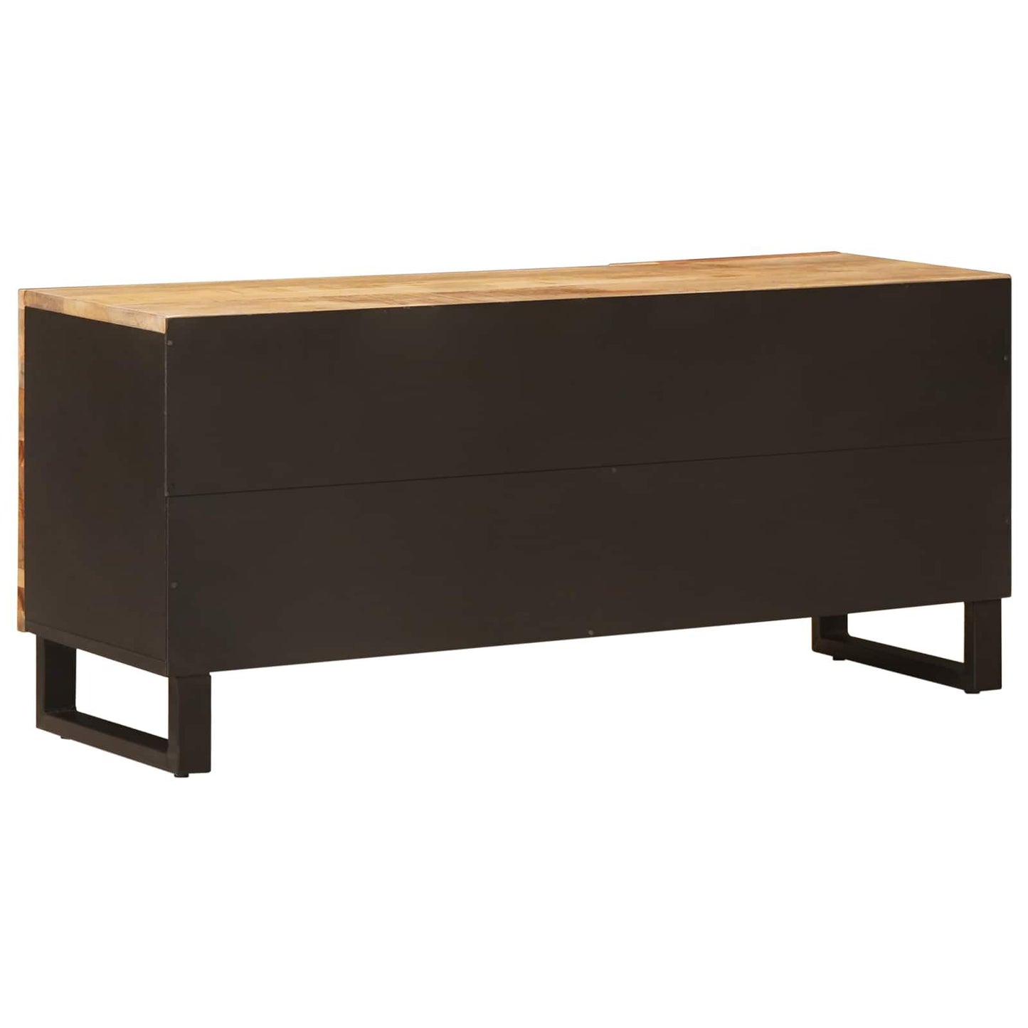 Tv-Schränk Mit Regal Braun 105 X 33 X 46 Cm Massivholz Mango