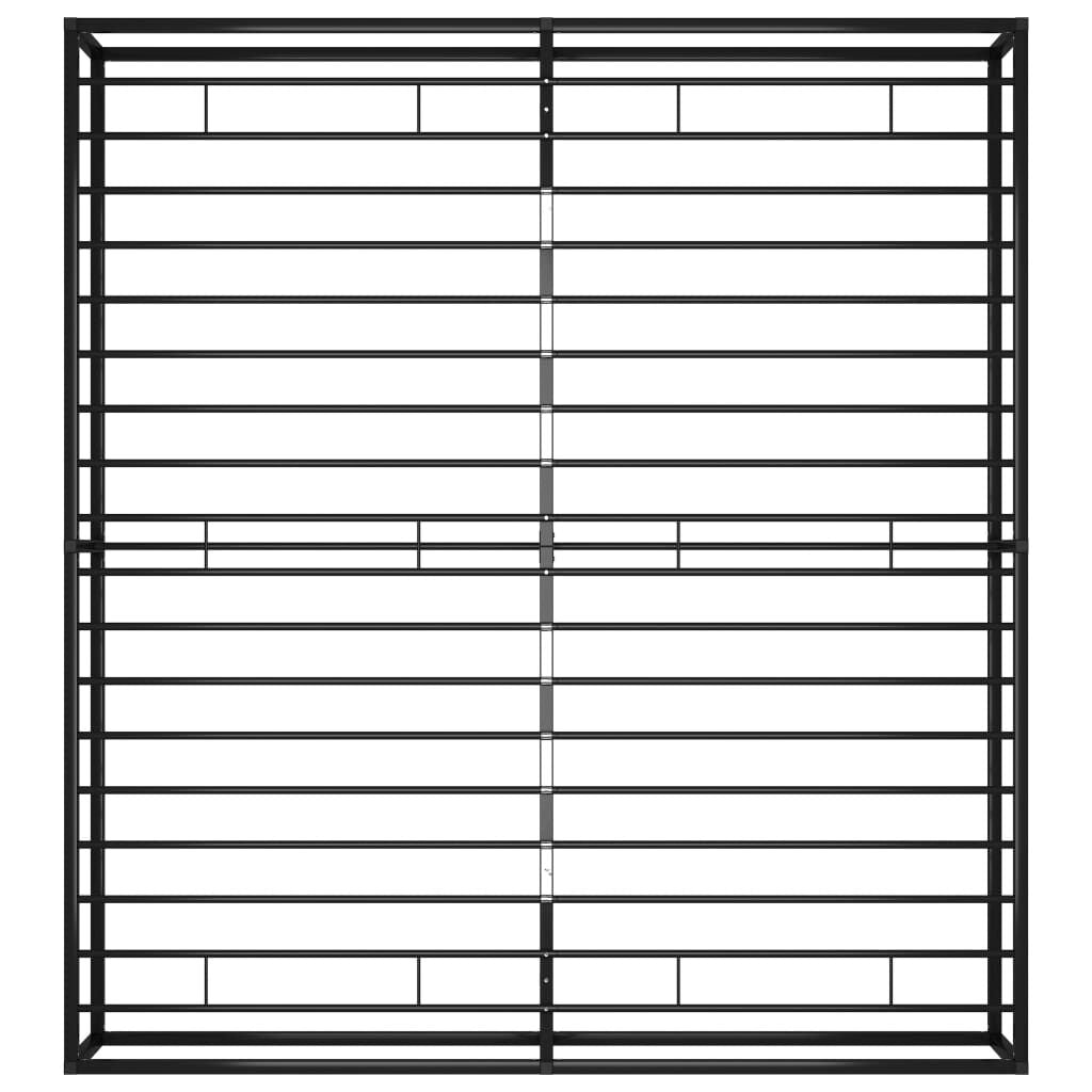 Bettgestell Schwarz Metall 140X200 Cm