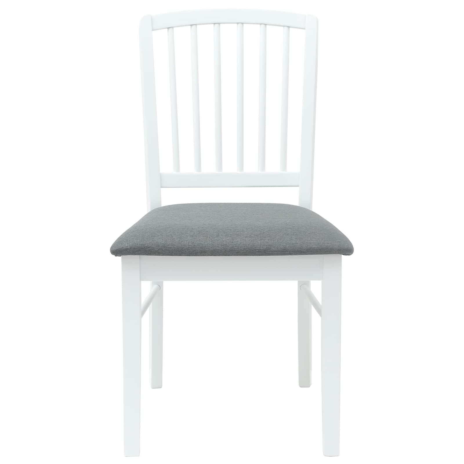Esszimmerstühle 2 Pcs Weiß 50 X 52,5 X 91 Cm Massives Gummiholz