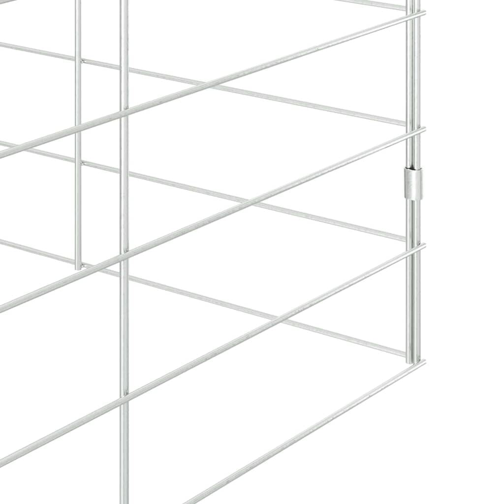 Hasenkäfig Silber 400 X 100 X 210 Cm Verzinkter Stahl