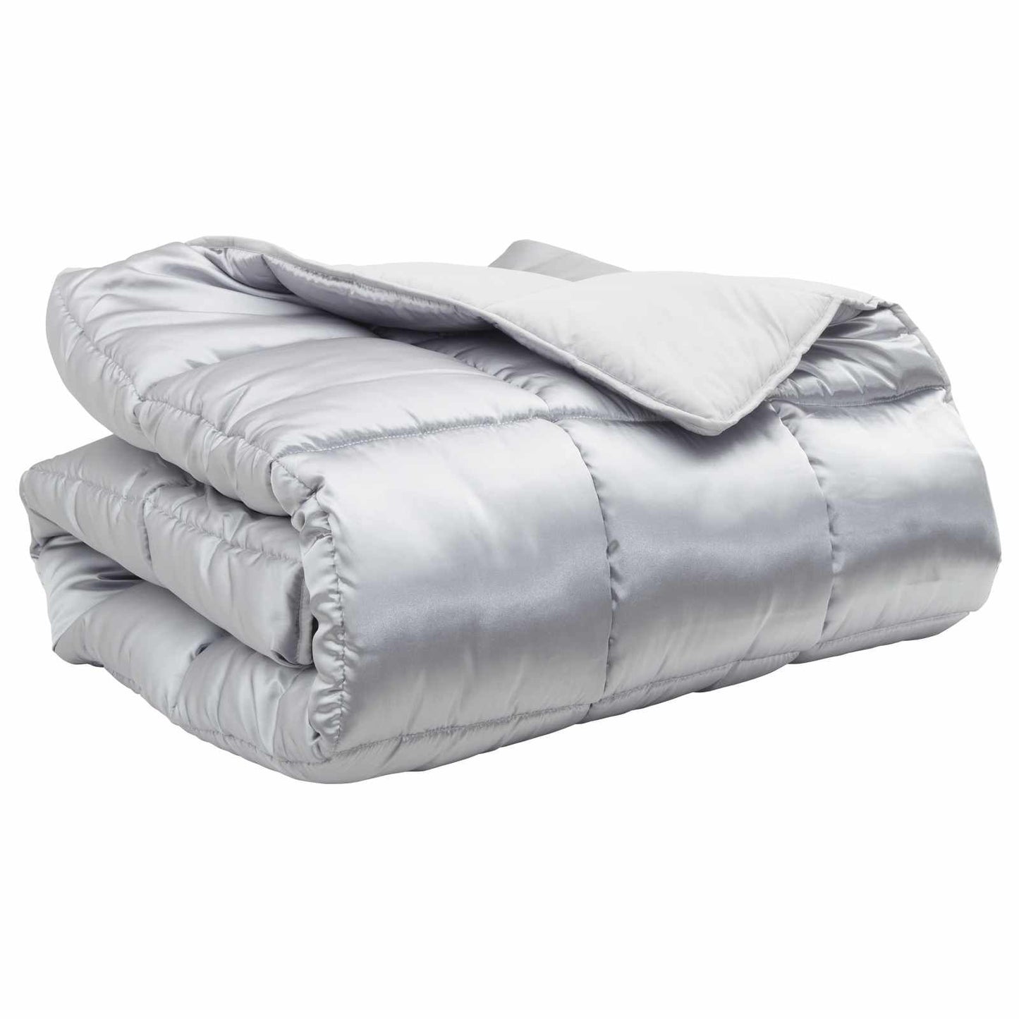 Winterbettdecke Silber 220 X 240 Cm Satin Und Mikrofaser