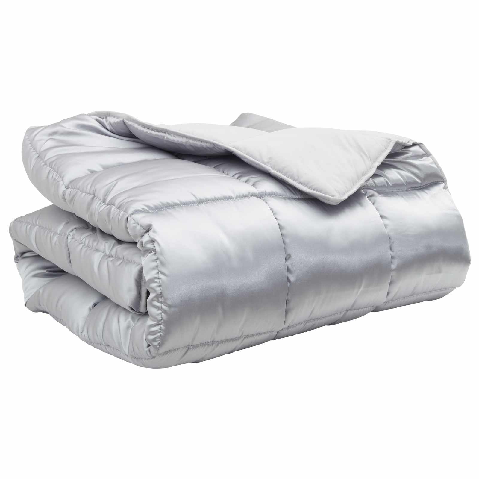 Winterbettdecke Silber 220 X 240 Cm Satin Und Mikrofaser