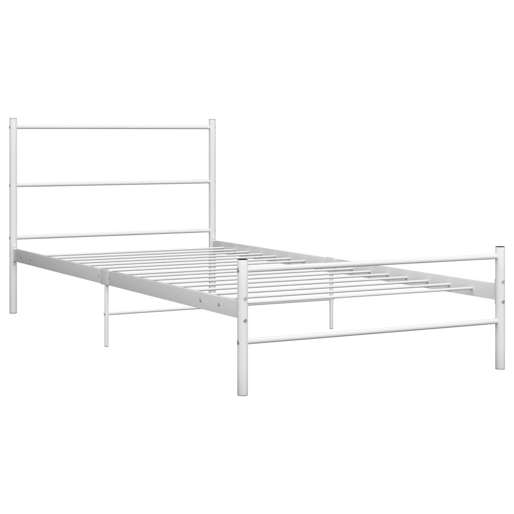 Bett Weiß Metall 90X200 Cm