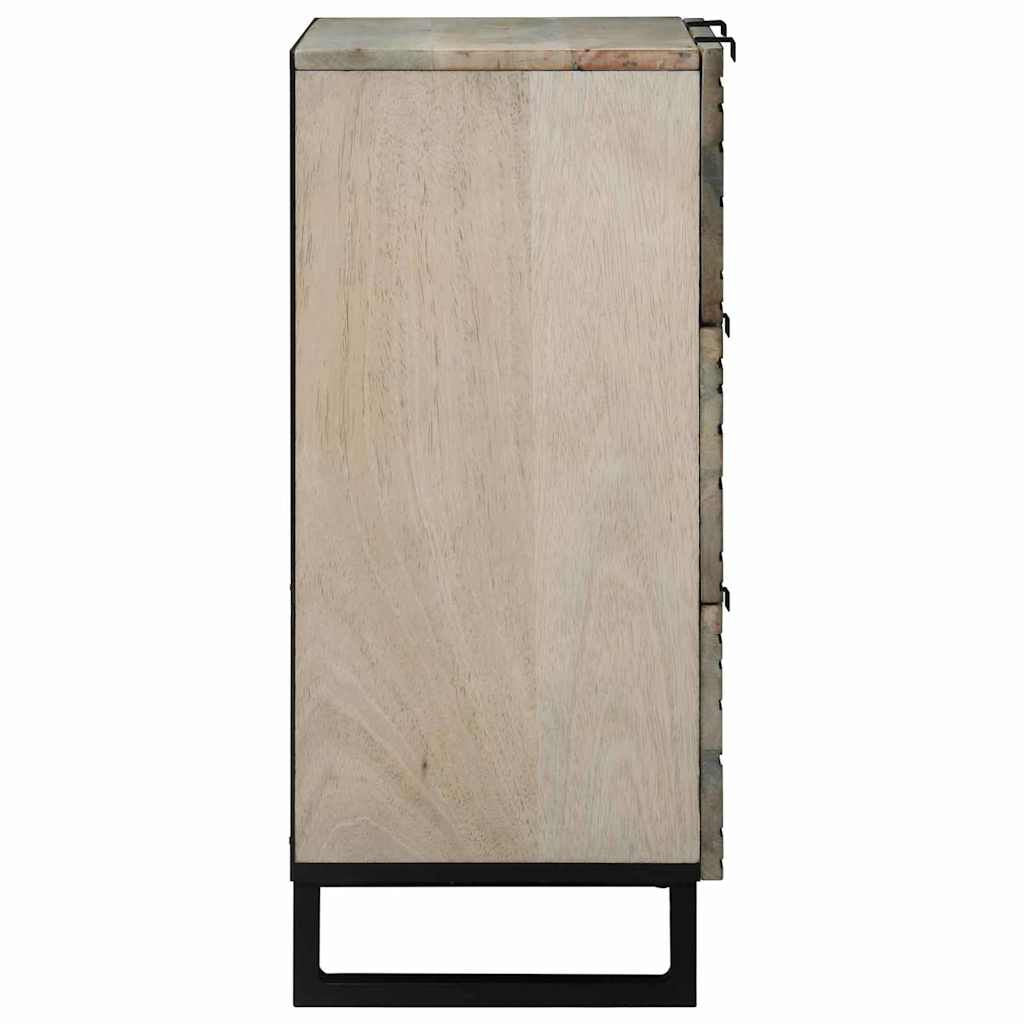 Sideboard Weiß 60 X 33.5 X 75 Cm Massivholz Mango