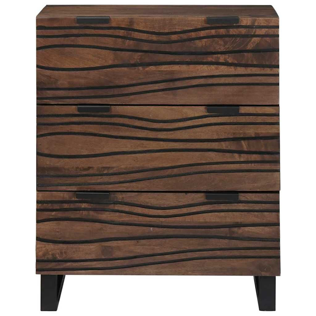 Sideboard Braun 60 X 33.5 X 75 Cm Massivholz Mango
