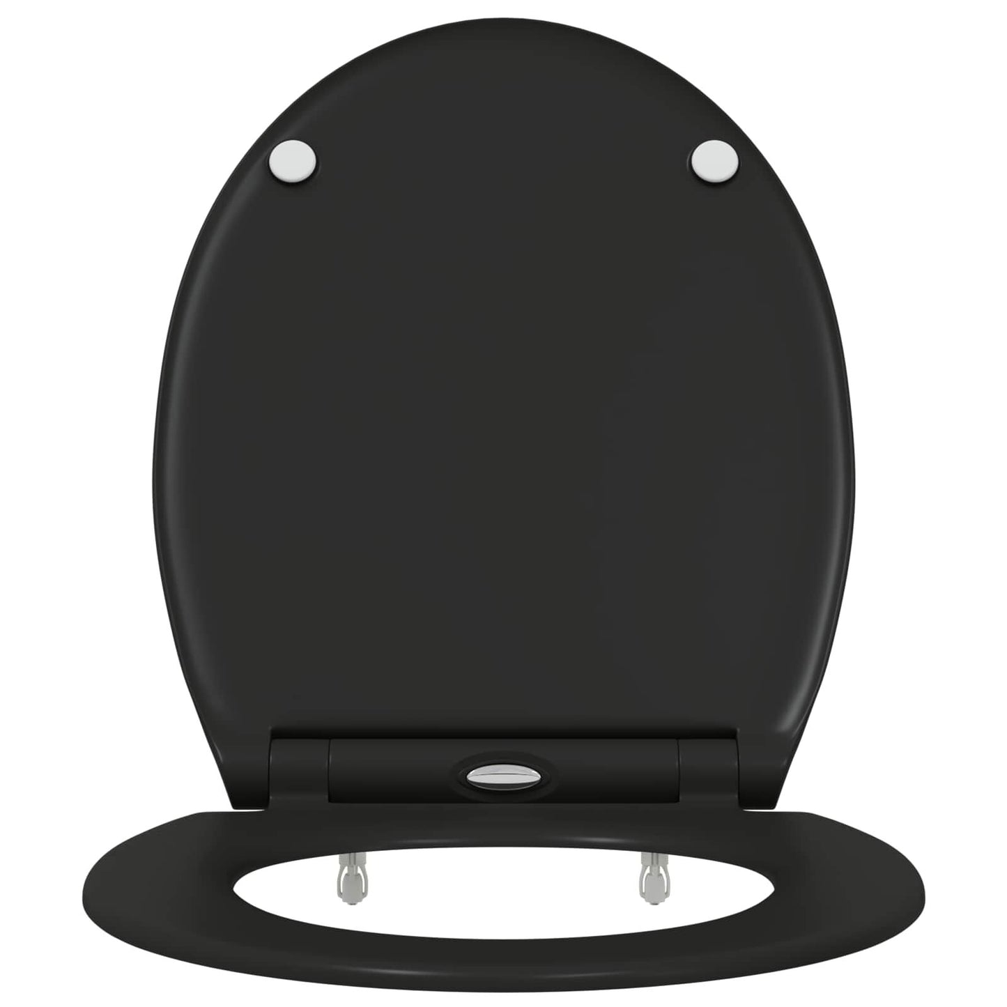 Toilettensitz Schwarz 47 X 37,5 X 3,8 Cm Duroplast